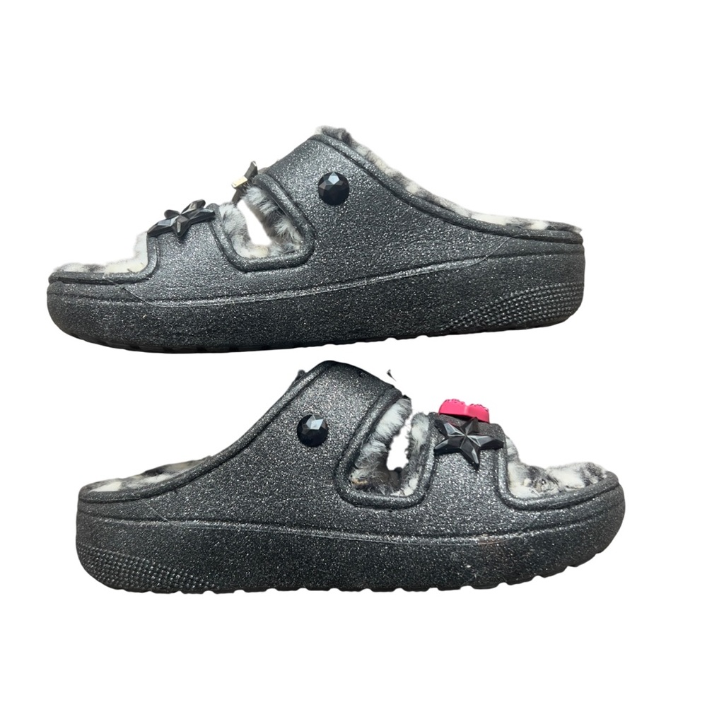 Crocs Cozzzy Disco Glitter Sandals Size 6 - Picture 6 of 7